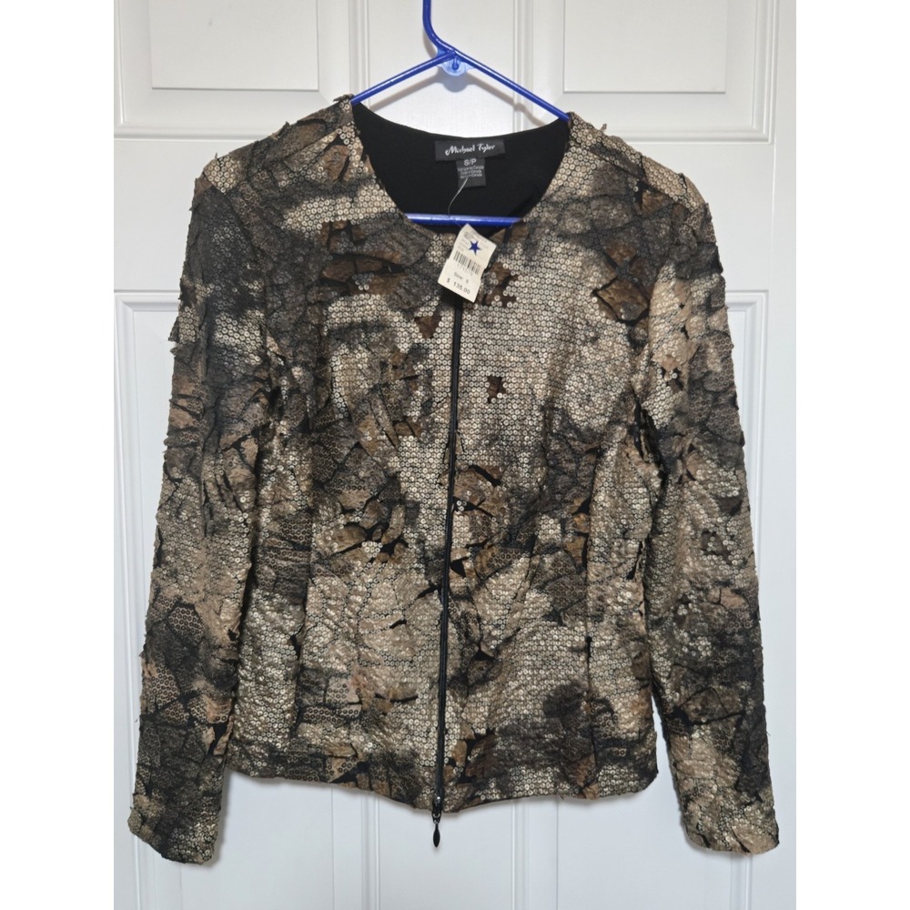 Michael Tyler Jacket Womens Size Small NEW NWT Coffee Brown Dress Blazer
